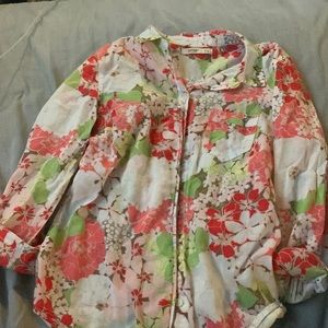 VINTAGE Old Navy Floral Button Up